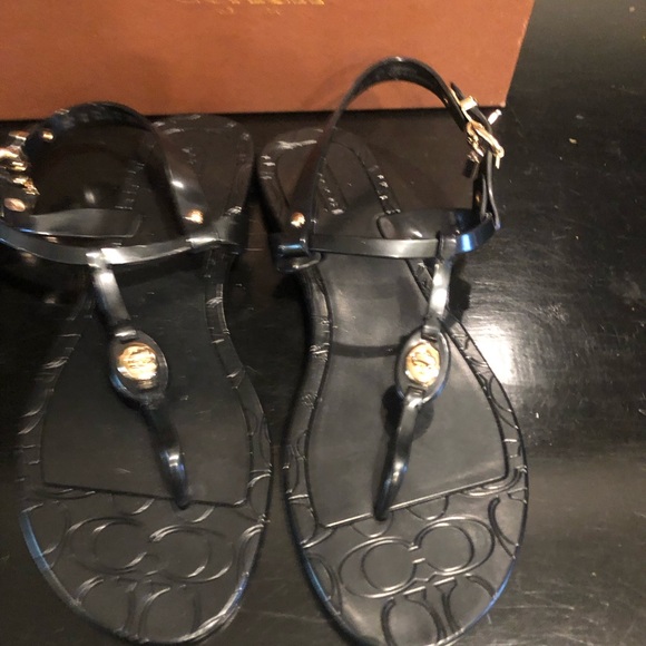 COACH NWT SANDALS BLACK JELLY Size-8 - Picture 6 of 6